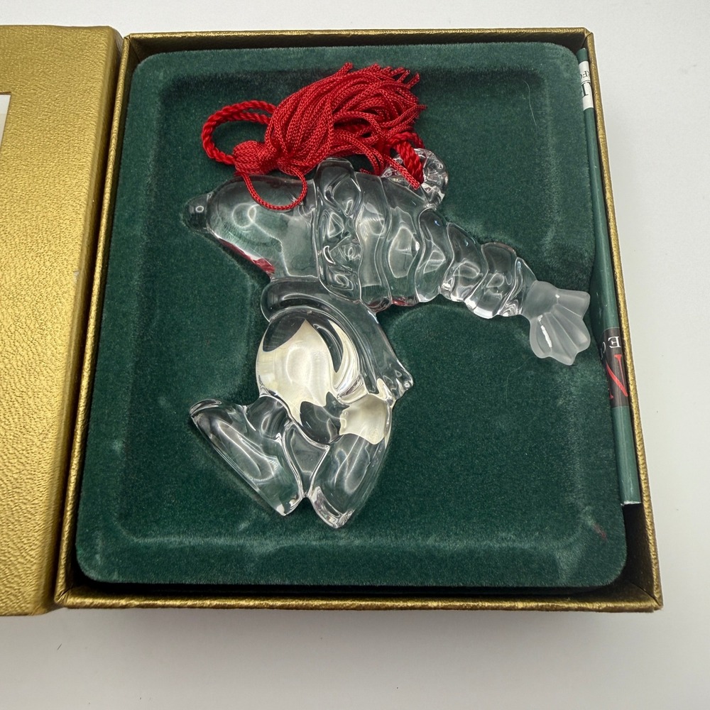 Marquis by Waterford Peanuts 50th Anniversary Snoopy Winter Hat Crystal Ornament